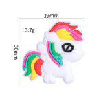 Silicone Focal Beads Rainbow Pony Rainbow Mane Smiling Face 10pcs 2