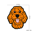 Silicone Focal Beads Teddy Dog Tongue Out Orange 20pcs 2