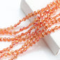 Electroplated Heart Glass Beads 8mm Transparent Mixed Colors 50pcs 17