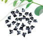 Spray Painted Butterfly Heart Star Acrylic Beads Black and White 100pcs 13