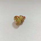 Vintage Lampwork Gourd Glass Beads 16x20mm Confetti Phoenix Tail 10pcs 2