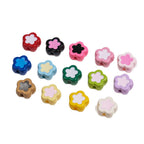 Double-Sided Flower Enamel Acrylic Beads 12mm Dual Color 50pcs 3