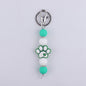 Cartoon Dog Claw Silicone Beaded Keychain with Paw Print Charm 8