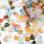 Vintage Butterfly Acrylic Beads 13mm Imitation Agate Swirl 56pcs 4