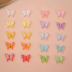 Transparent Butterfly Acrylic Beads 16mm UV Plating Summer 30pcs 3