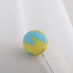 Rhinestone Round Clay Beads 16mm Golf Pattern Bubblegum 10pcs 4