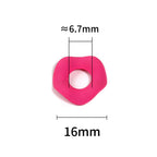 Acrylic Wave Spacer Beads 16mm Macaron Colored Large Hole 100pcs 3