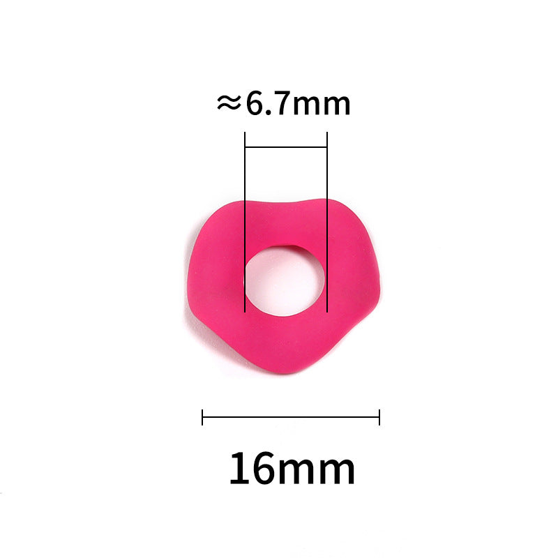Acrylic Wave Spacer Beads 16mm Macaron Colored Large Hole 100pcs 3