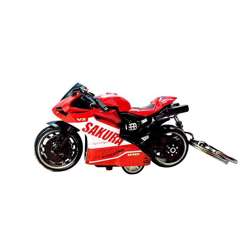 Alloy Mini Motorcycle Keychain Sporty Racing Design Metal 5