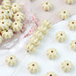 Painted Flattened Pumpkin Acrylic Beads 12mm Mixed Colors 40pcs 6