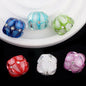 Flower Clay Beads 15mm Crystal Petal Wrapped Pastel Mixed 6pcs 7