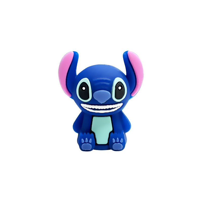 Silicone 3D Focal Beads Stitch Character Sitting Pose