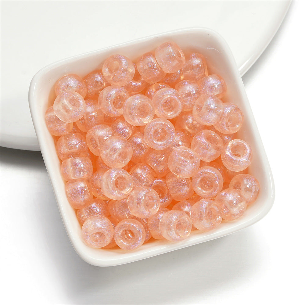 Mermaid Color Pony Beads 9mm Acrylic Pearly Pastel 200pcs 10