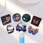 Silicone Focal Beads Independence Day Patriotic Icons 20pcs 3