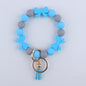 Bow Silicone Bead Wristlet Keychain Vibrant Colors 14cm 9