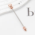 Beadable Metal Bullet Stud Rod Double Head Screw Industrial Style 6