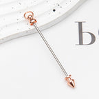 Beadable Metal Bullet Stud Rod Double Head Screw Industrial Style 6