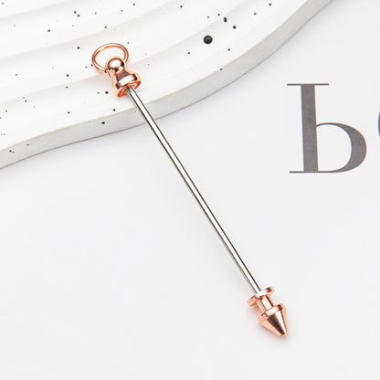 Beadable Metal Bullet Stud Rod Double Head Screw Industrial Style 6