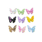 Flower Butterfly Metal Beads 16-20mm Baking Painted Glossy Finish 10pcs 3