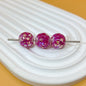 Glitter Resin Beads 16mm Round Glossy Multicolor Sparkle 30pcs 13