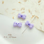 Cat Strawberry Moon Metal Beads Purple Tone Baking Painted 10pcs 16