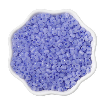 Cat Eye Jade Ice Seed Glass Beads 4mm Soft Pastel Translucent 150pcs 19