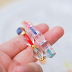 Acrylic Square Acrylic Beads 8mm Pastel Filled Core Glossy 60pcs 3