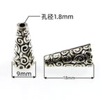 Cone Metal Beads 18mm Vintage Tibetan Alloy 100pcs 2