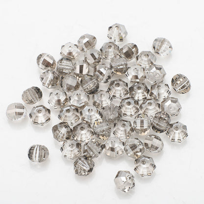 Faceted Glass Beads 8mm Watermelon Electroplated Iridescent 30pcs 29