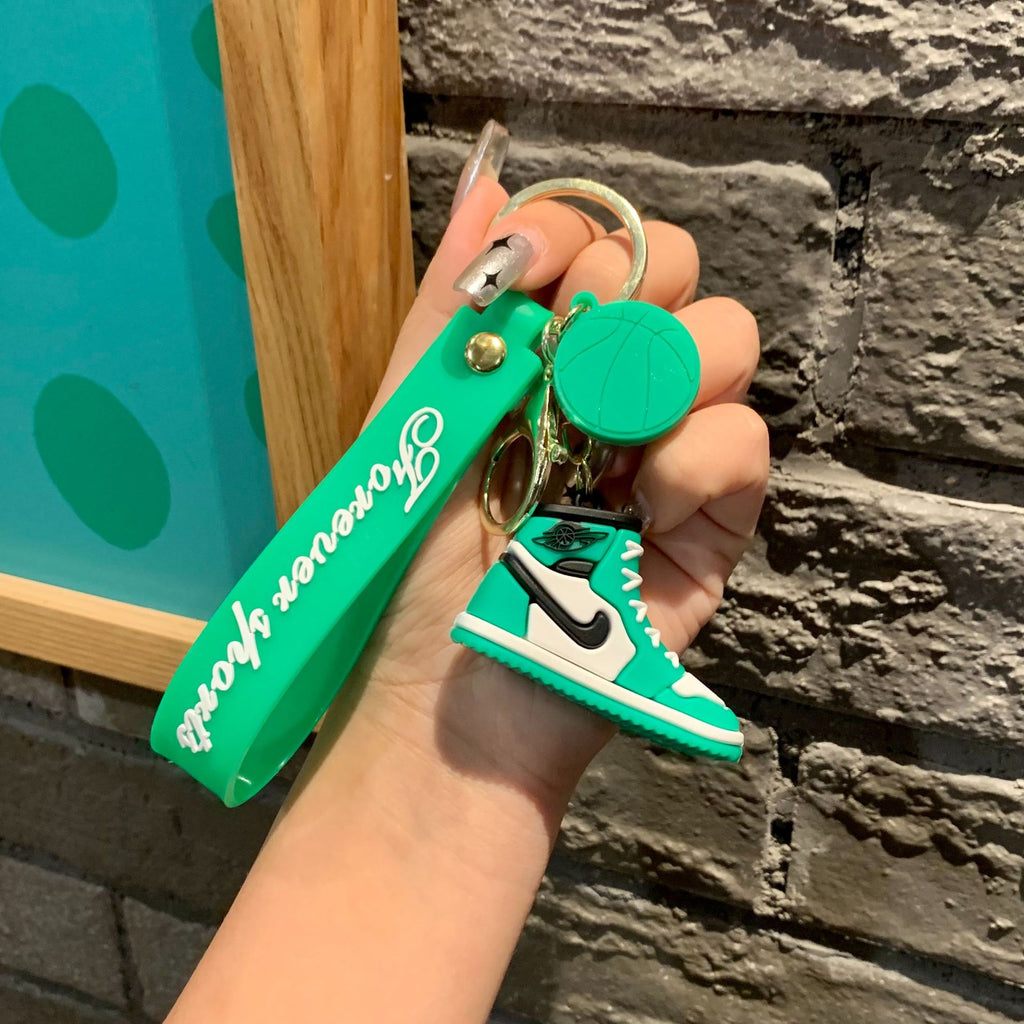Silicone Sneaker Keychain Vibrant Colors Lightweight Sporty Charm 6