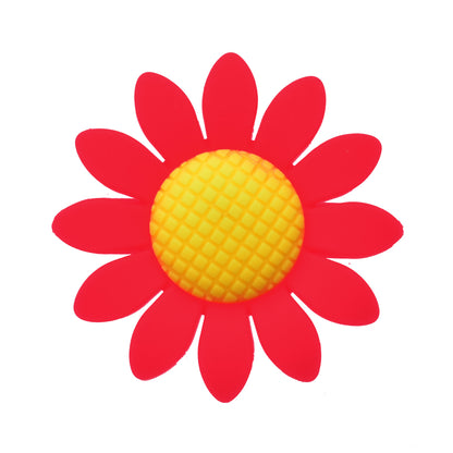 Silicone Focal Beads Sunflower Soft Petal Detailed Center 10pcs 8