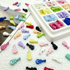 Guitar Metal Beads 12mm Baked Painted Multicolor 20pcs 2