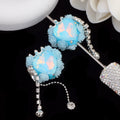 Tassel Rose Heart Clay Beads 25mm Colorful Polymer 2pcs 6