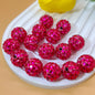 Rhinestone Round Clay Beads 16mm Bright Disco Ball 20pcs 13