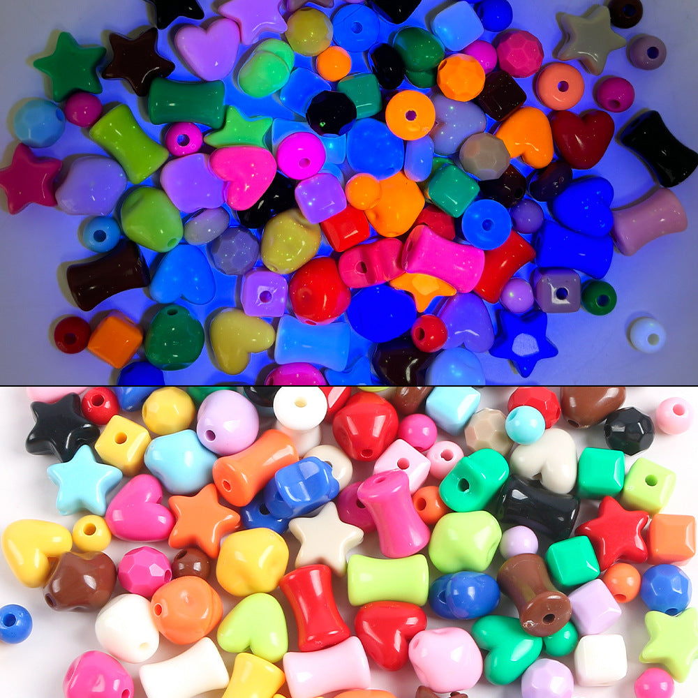 Glow Faceted Acrylic Beads 7mm Glow In The Dark 150pcs 2