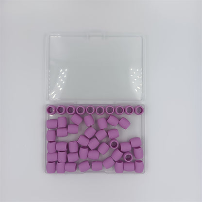 Silicone Hair Beads Pony Beads Dreadlock Colorful Mixed 50pcs 14