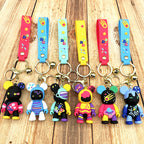 PVC Graffiti Bear Keychain Trendy Street Art Design 2
