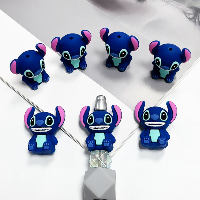 Silicone 3D Focal Beads Stitch Character Sitting Pose 4