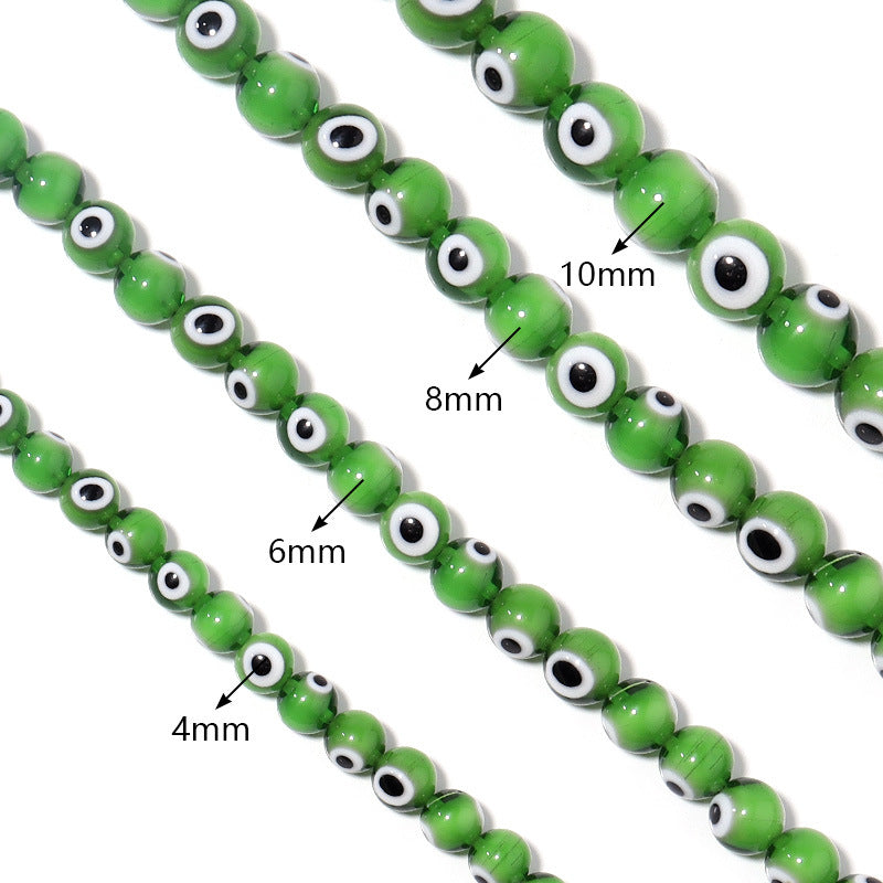 Lampwork Millefiori Evil Eye Glass Beads 4mm Antique Style 90pcs 4