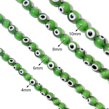 Lampwork Millefiori Evil Eye Glass Beads 4mm Antique Style 90pcs 4