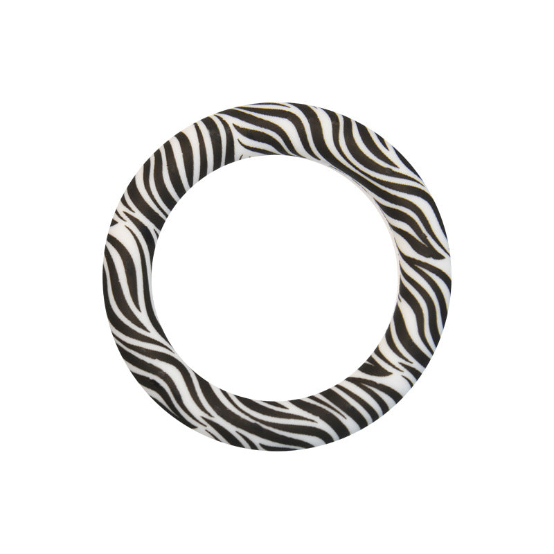 65mm Printed Silicone Rings Floral and Geometric Designs