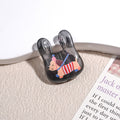Transparent Handbag Acrylic Beads 25mm Cartoon Pattern Printed 10pcs 4