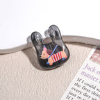 Transparent Handbag Acrylic Beads 25mm Cartoon Pattern Printed 10pcs 4