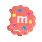 Hand Painted Bitten Cookie Acrylic Beads 22mm Enamel Glossy 10pcs 21
