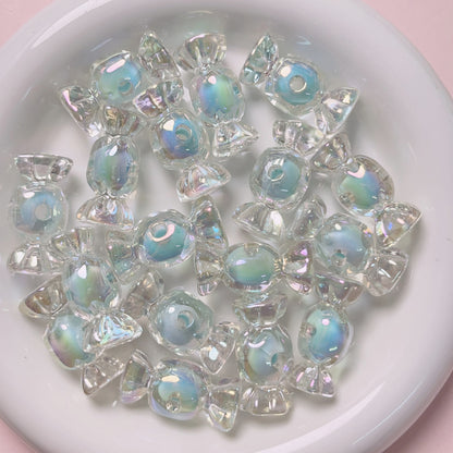 Transparent Candy Acrylic Beads 15x31mm Glossy Pastel 10pcs 9