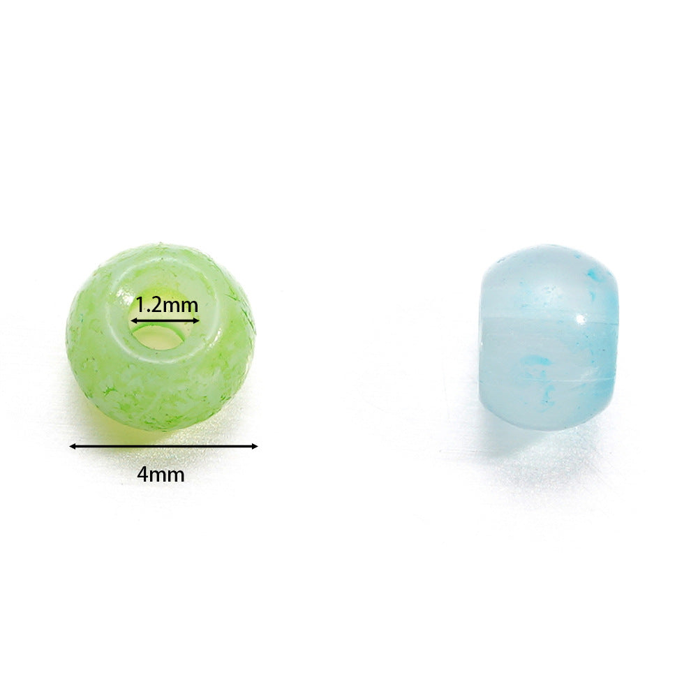 Transparent Resin Beads 4mm Light Pastel Gradient 620pcs 5