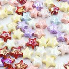 Glow Star Acrylic Beads 20mm UV Plated Cream Colors 10pcs 2
