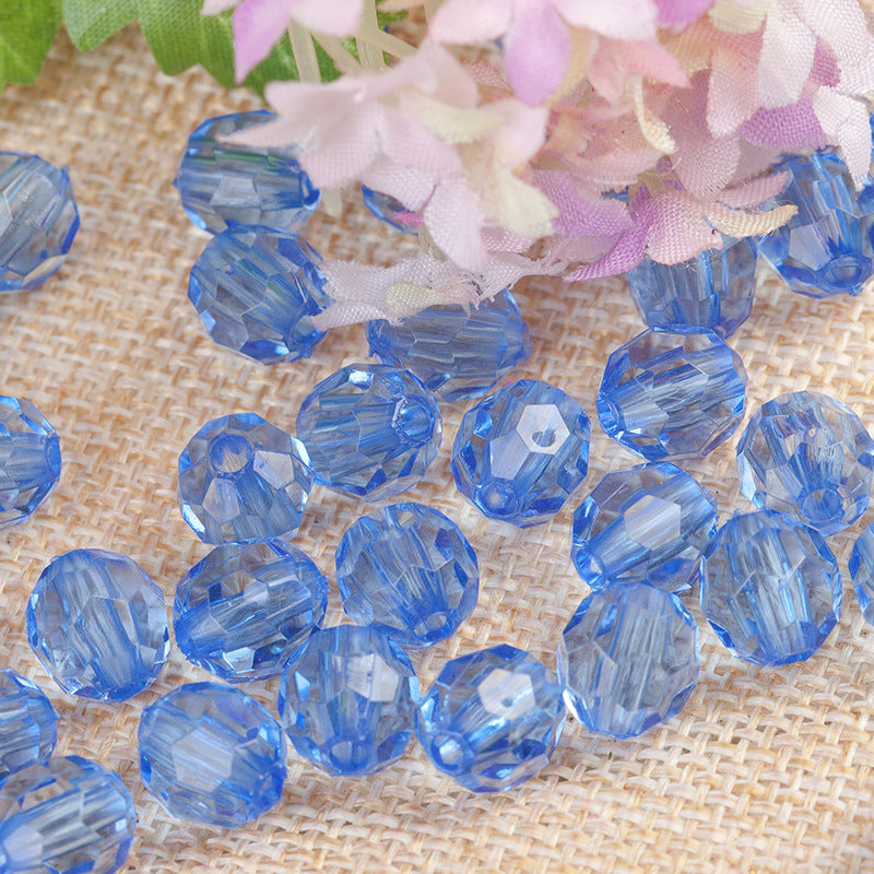 Faceted Clear Bubblegum Beads 20mm Translucent Chunky Acrylic 110pcs 6
