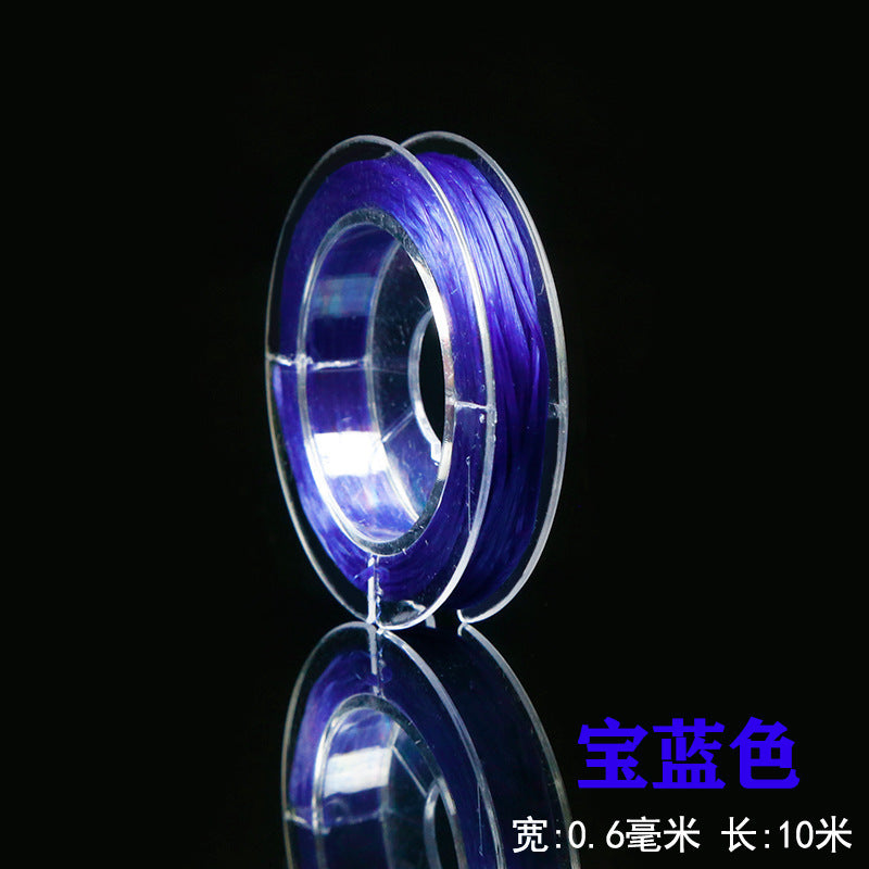 Flat Elastic Spandex Thread 0.6mm Diameter Clear Case 100m 10