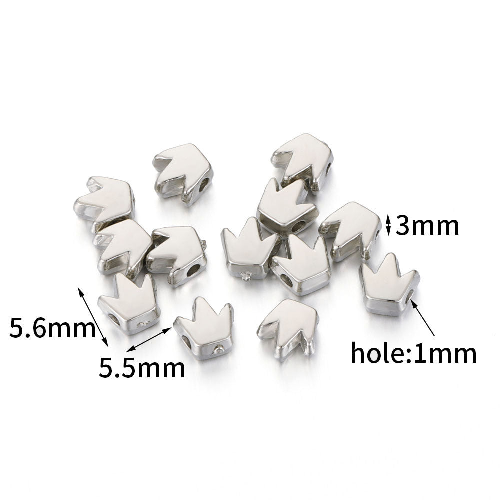 Smooth Crown Acrylic Beads 5mm Metallic Gold Silver CCB Plastic 200pcs 7